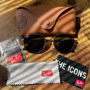 Hexagonal flat lenses ray bans